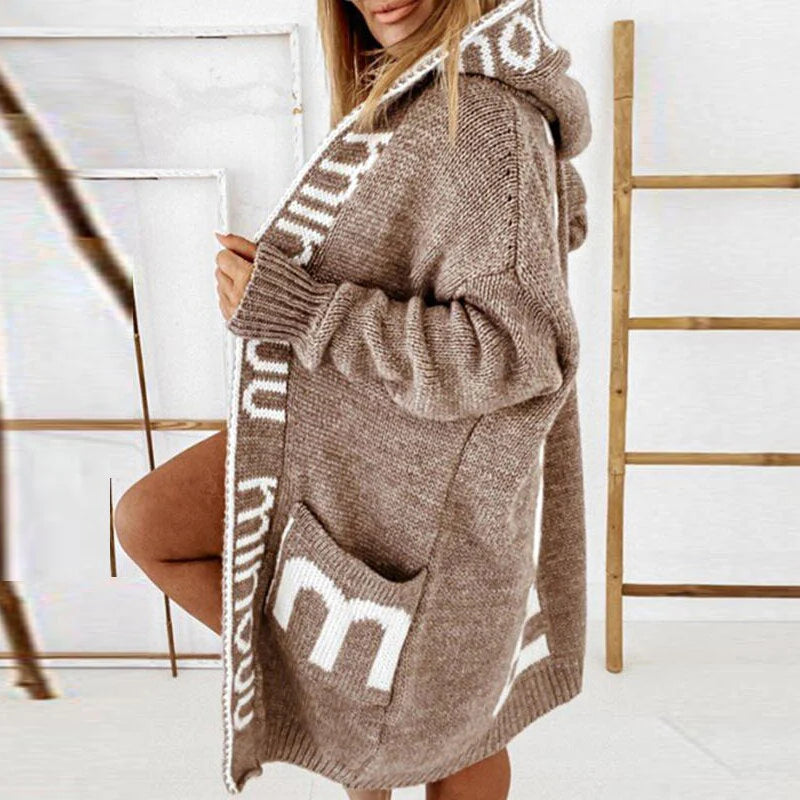 Soft Knit Hooded Cardigan for Women