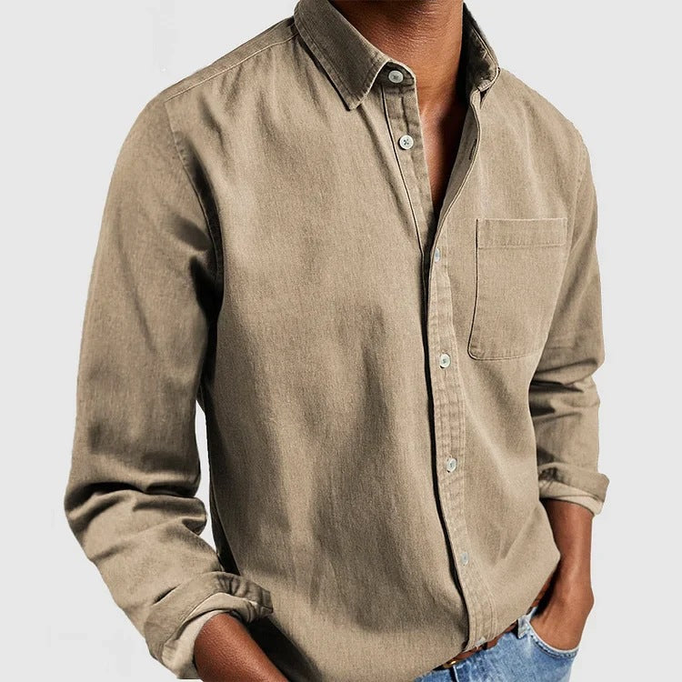 Men’s Casual Long Sleeve Cotton Shirt