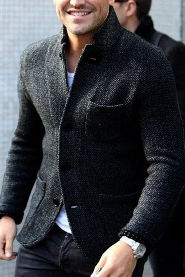 Men’s Modern Wool-Blend Blazer Jacket