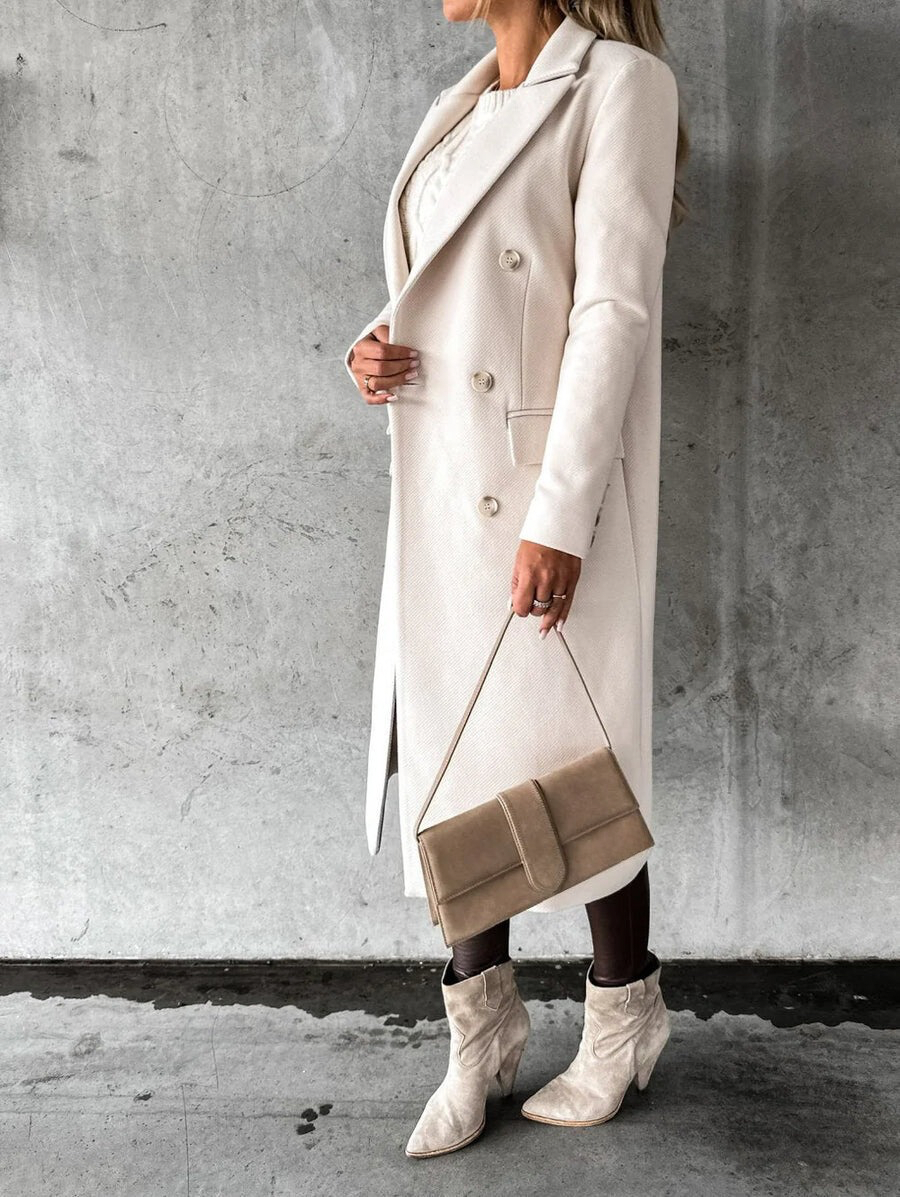 Women’s Timeless Double-Breasted Long Coat