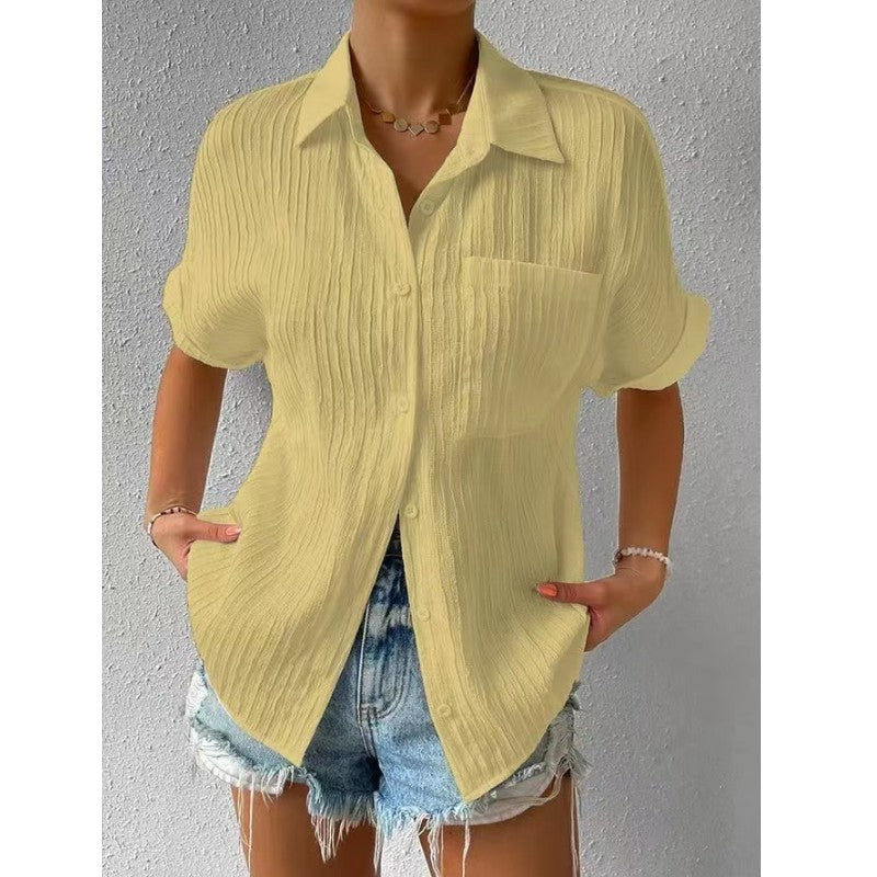 Women’s Lightweight Cotton Button-Up Shirt