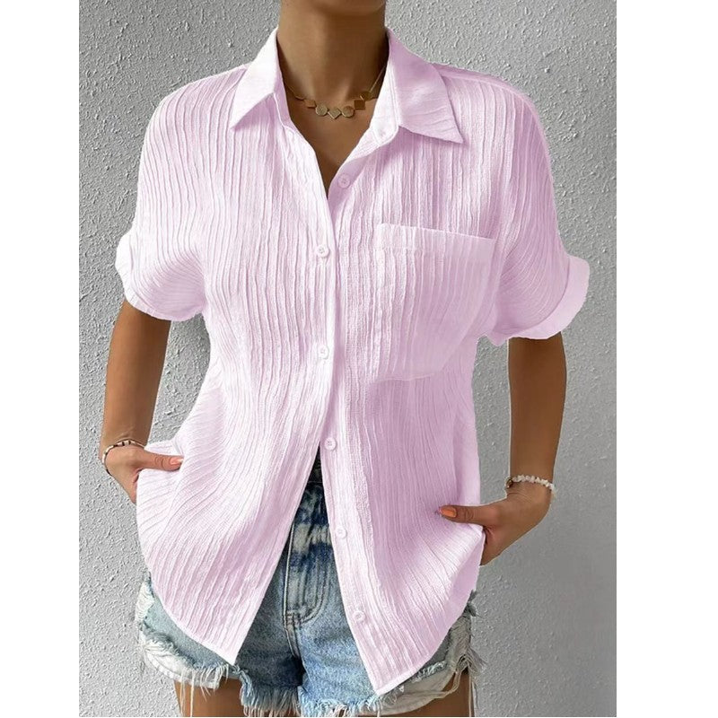 Women’s Lightweight Cotton Button-Up Shirt