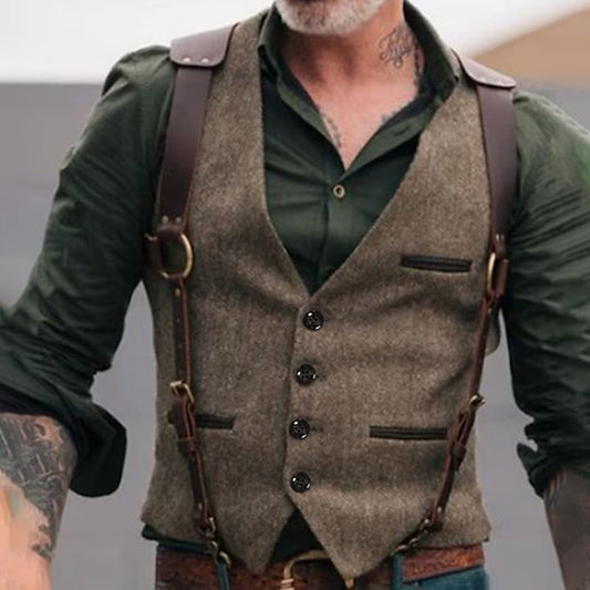 Jayceon | Retro Sleeveless Men's Tactical Vest with Padding