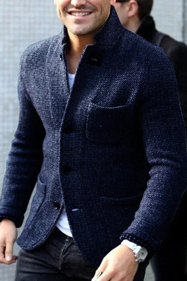 Men’s Modern Wool-Blend Blazer Jacket