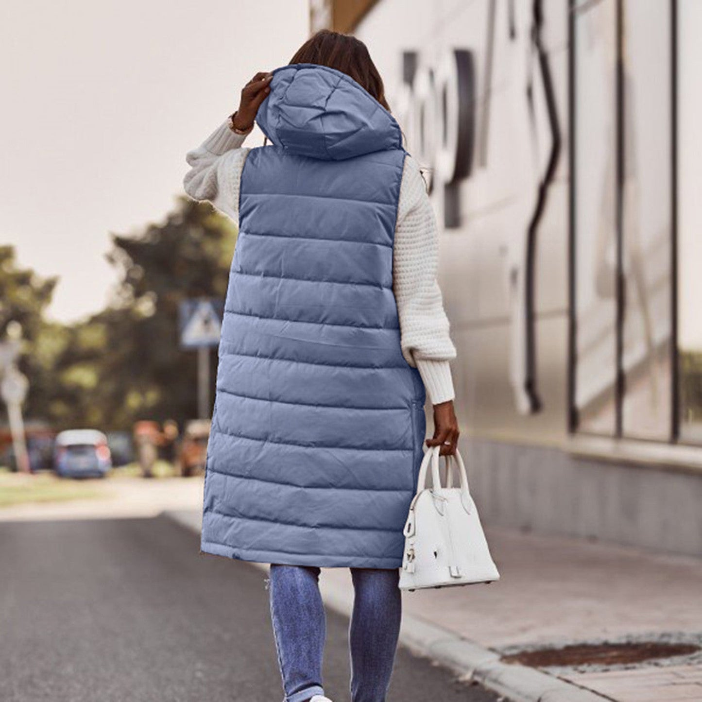 Adaline | Long Winter Vest for Women