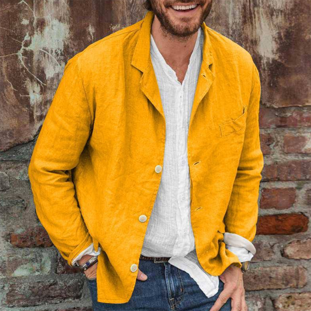 Luca | Casual Long Sleeve Shirt With Convertible Collar for Men