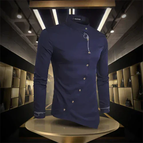 Marvin | Retro Stand Collar Shirt For Men