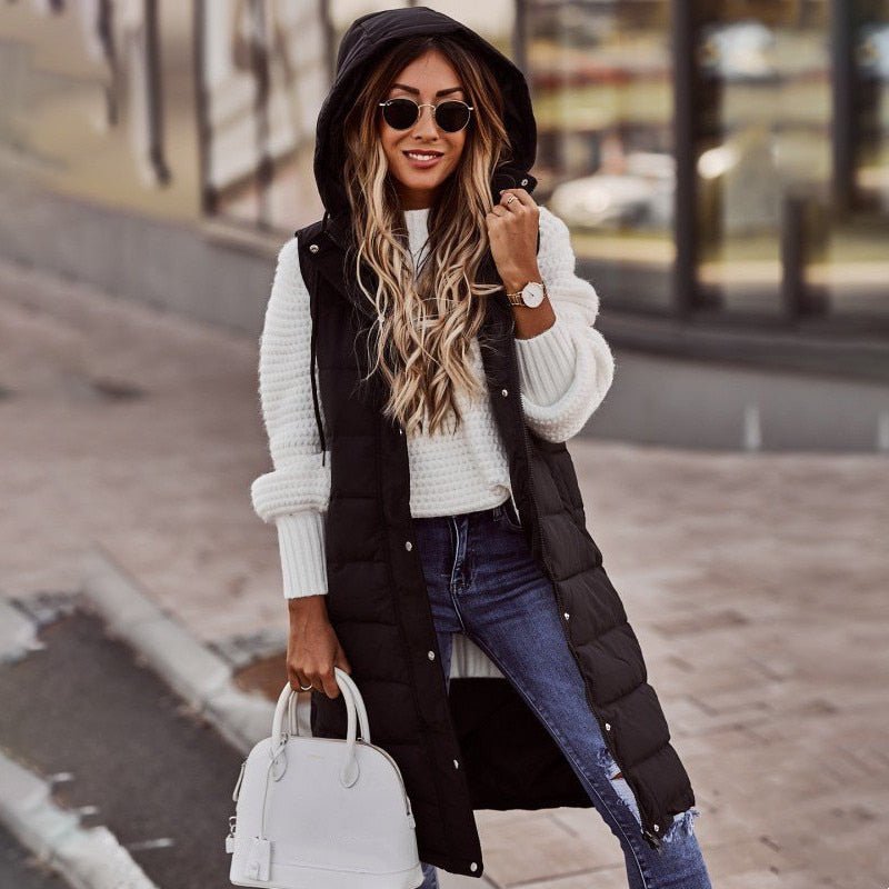 Adalind | Long Quilted Vest for Women