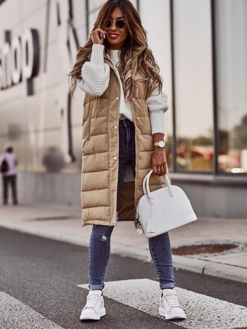 Adalind | Long Quilted Vest for Women