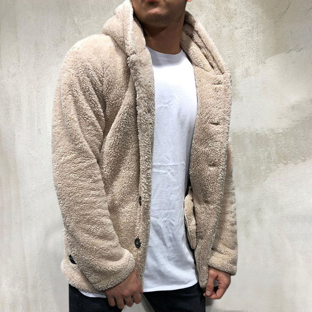 Tiberion | Cozy Fleece Hooded Jacket for Men