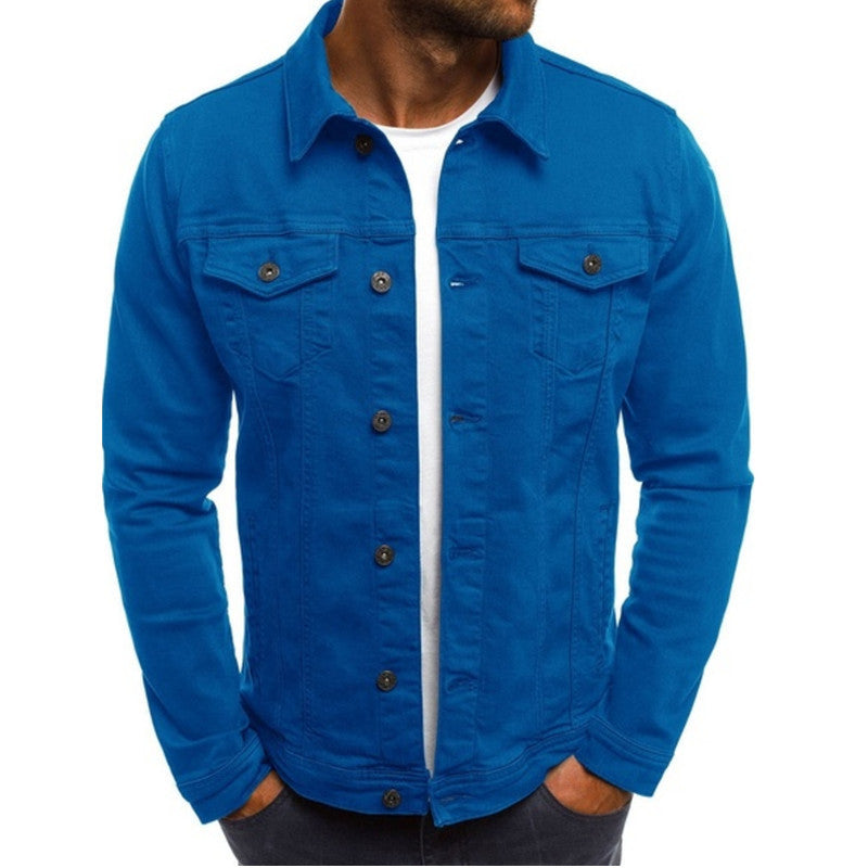 Casual Men’s Button-Up Denim Jacket