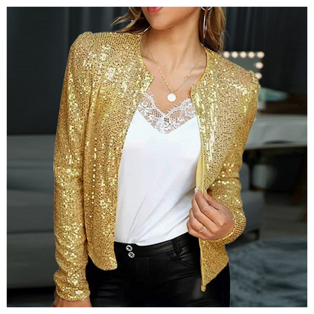 Valentina | Short Party Jacket With Zipper Closure for women