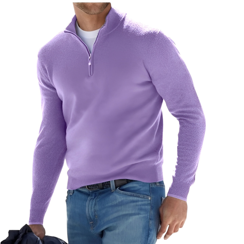 Men’s Classic Quarter-Zip Knitted Sweater