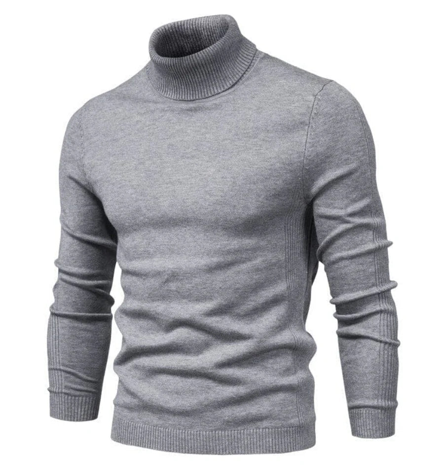 Soft Knitted Turtleneck Sweater for Men