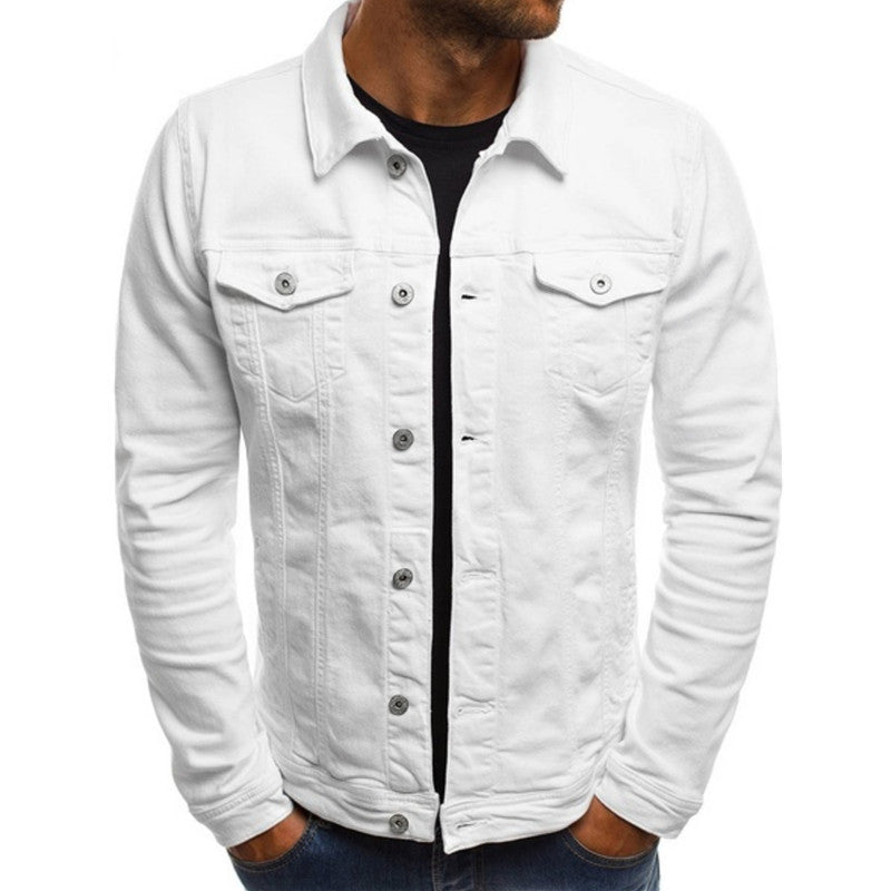 Casual Men’s Button-Up Denim Jacket
