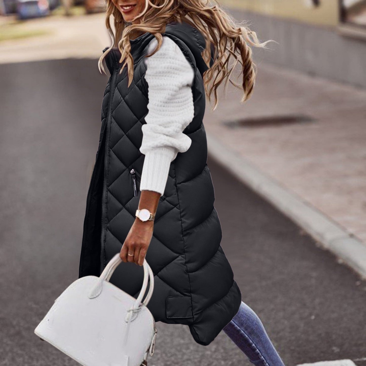 Lyraelle | Long Hooded Vest for Women