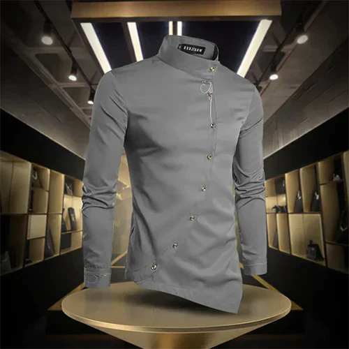 Marvin | Retro Stand Collar Shirt For Men