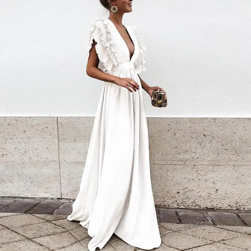 Karina  | Maxi Evening Dress in Long Silhouette for Women