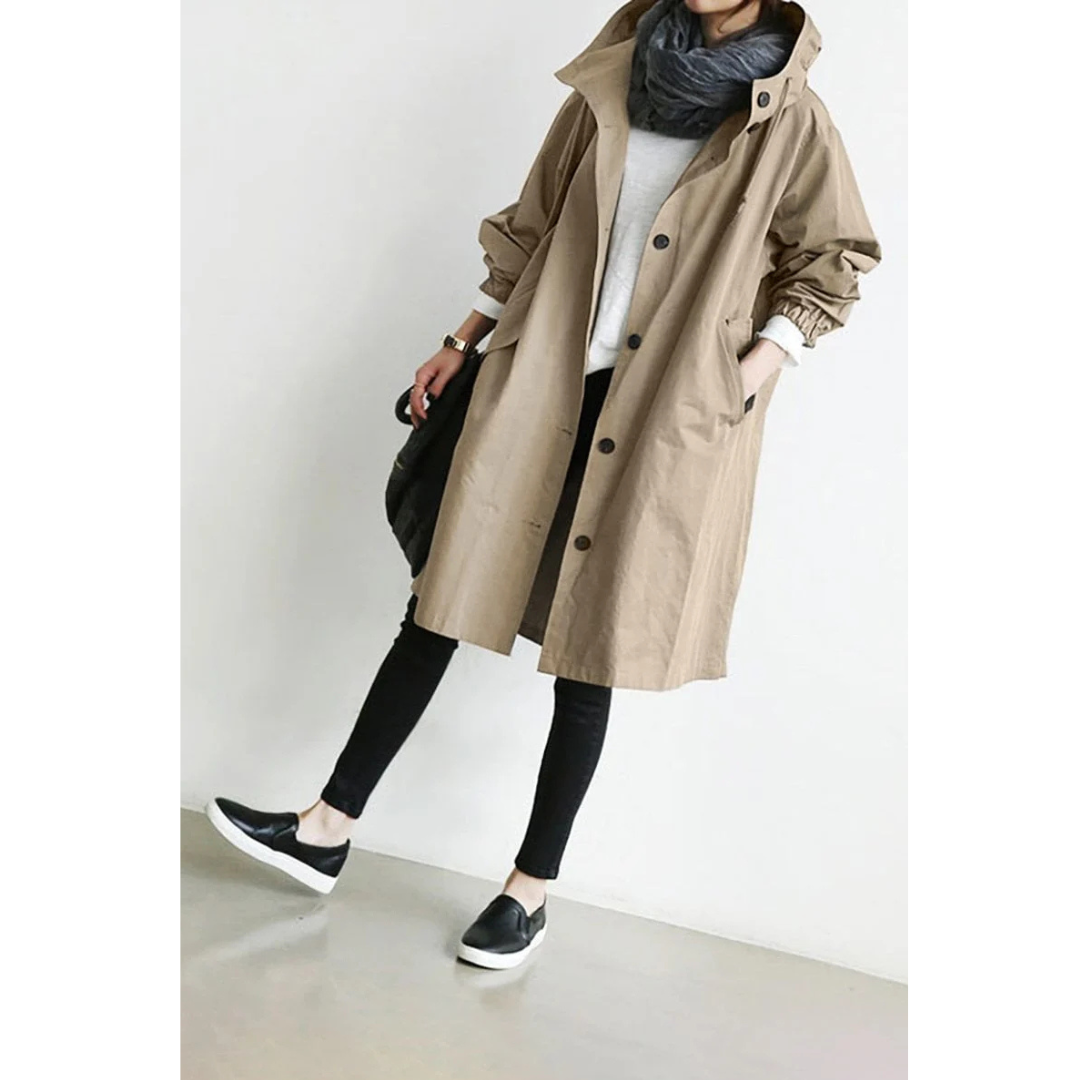 Zephyrine | Long Waterproof Trench Coat for Women