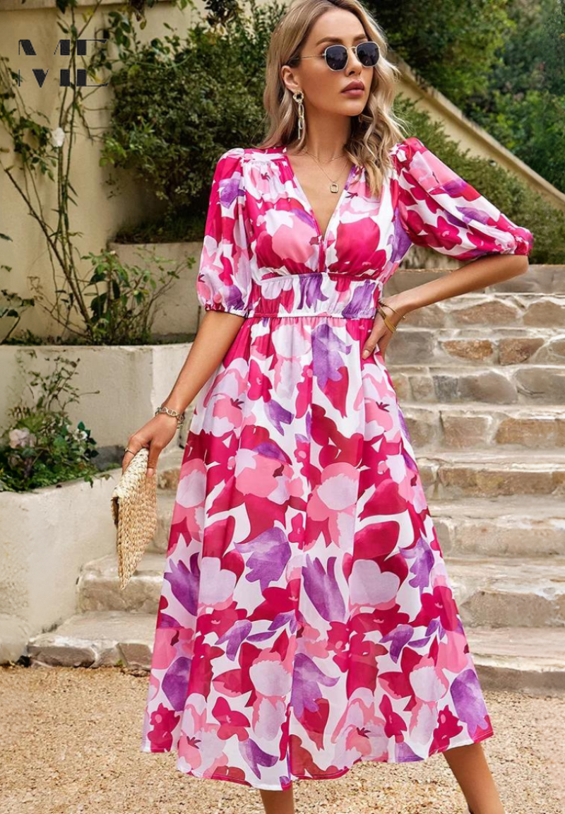Holly | Midi Dress With Luxe Timeless Design for Women