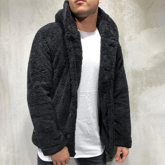 Tiberion | Cozy Fleece Hooded Jacket for Men