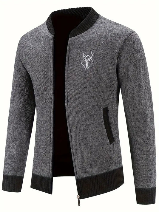 Richard | Men's Deer Print Sweater for Cozy Winter Style